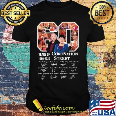 60 years of 1960 2020 coronation street signatures shirt