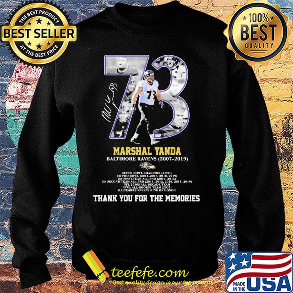 73 marshal yanda baltimore ravens 2007 2019 thank you for the memories signature s Sweater 73 marshal yanda baltimore ravens 2007 2019 thank you for the memories signature s Sweater