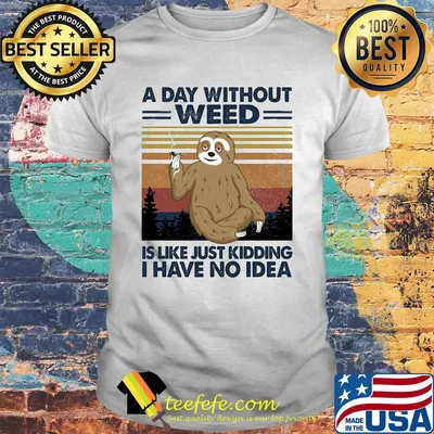 A day without weed is like just kidding I have no idea sloth vintage shirt