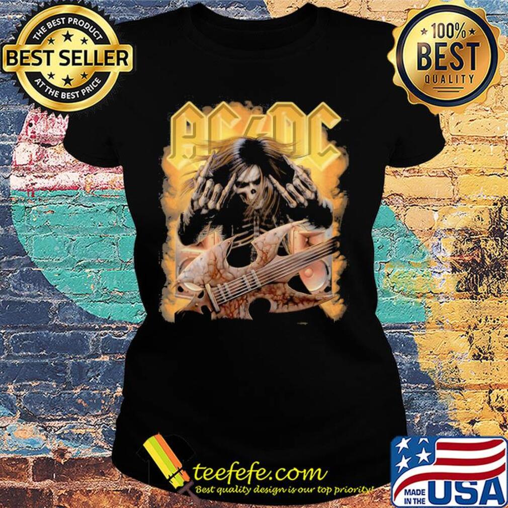 ACDC Rock Band Skull s Ladies tee ACDC Rock Band Skull s Ladies tee