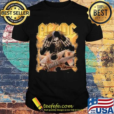 ACDC Rock Band Skull shirt