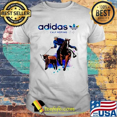 Adidas calf roping ride horse heartbeat shirt