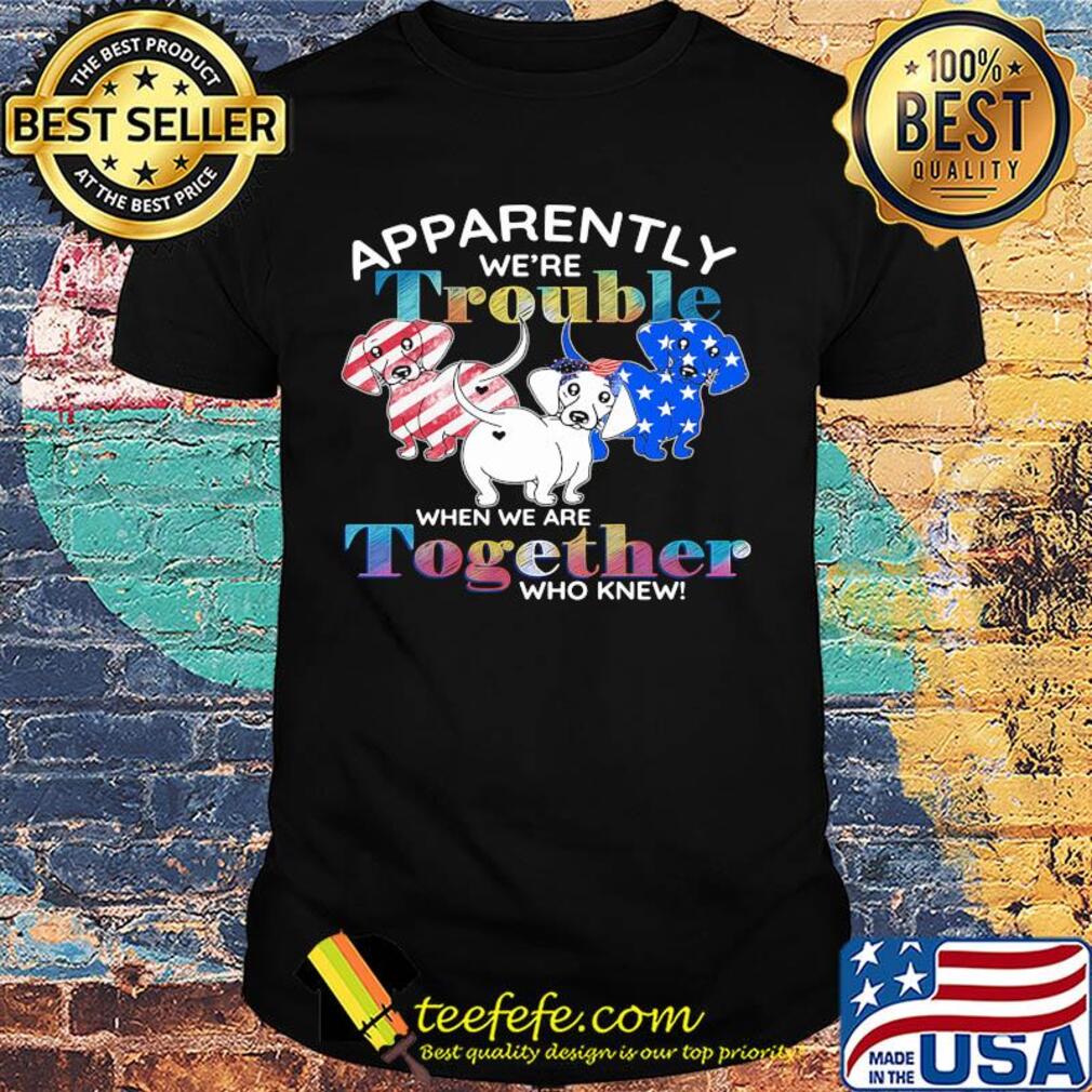 Apparently we're trouble Dachshund American flag veteran Independence Day shirt Apparently we're trouble Dachshund American flag veteran Independence Day shirt