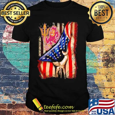 Arizona State American flag veteran Independence Day shirt