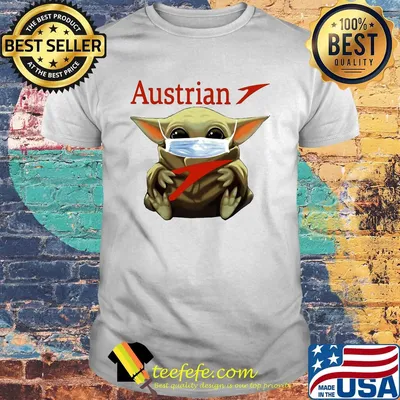 Baby Yoda face mask hug Austrian shirt