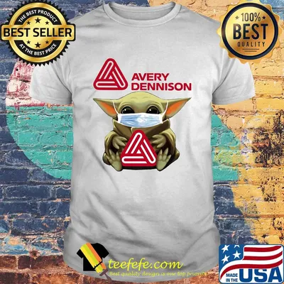 Baby Yoda face mask hug Avery Dennison shirt