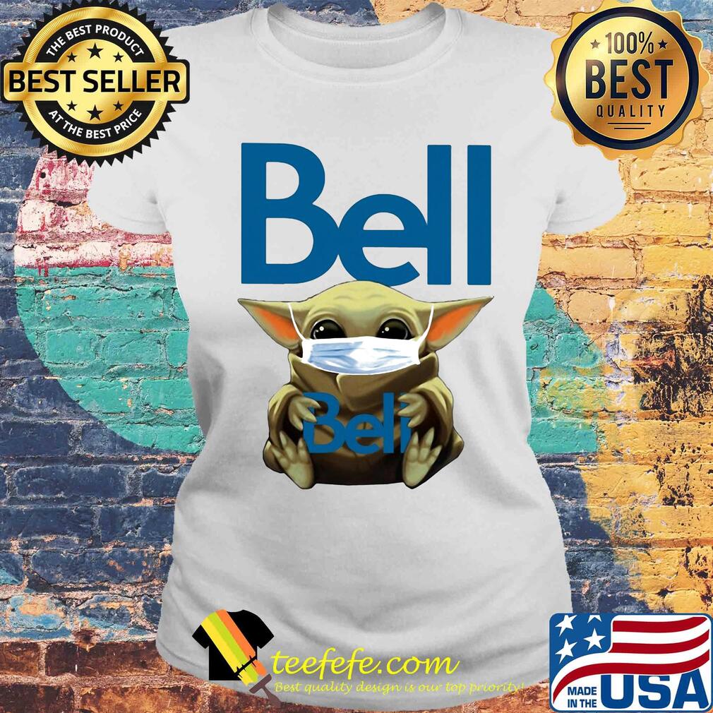 Baby Yoda face mask hug Bell s Laides tee Baby Yoda face mask hug Bell s Laides tee