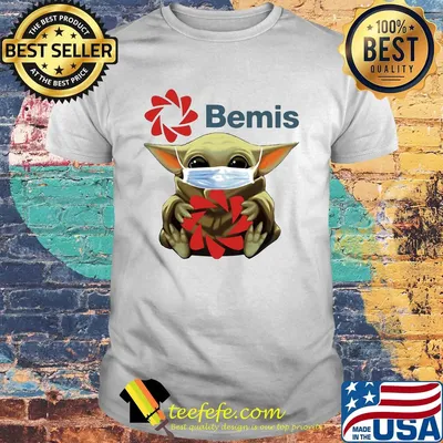 Baby Yoda face mask hug Bemis shirt