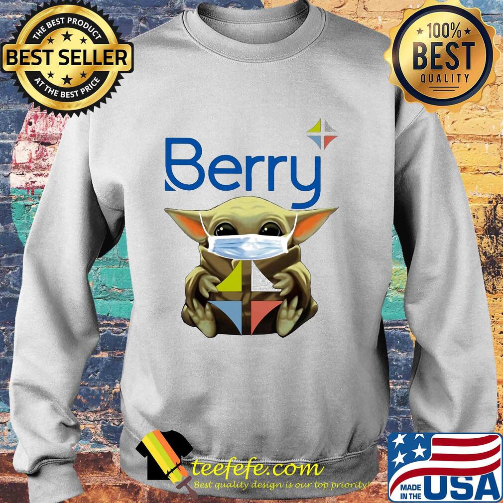 Baby Yoda face mask hug Berry s Sweater Baby Yoda face mask hug Berry s Sweater