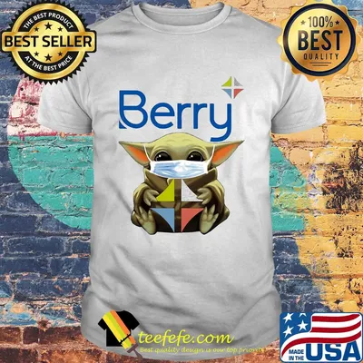 Baby Yoda face mask hug Berry shirt
