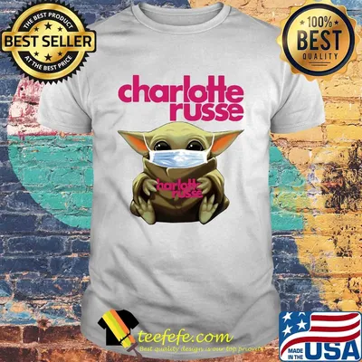 Baby Yoda face mask hug Charlotee Russe shirt