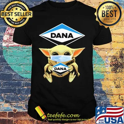 Baby Yoda face mask hug Dana shirt