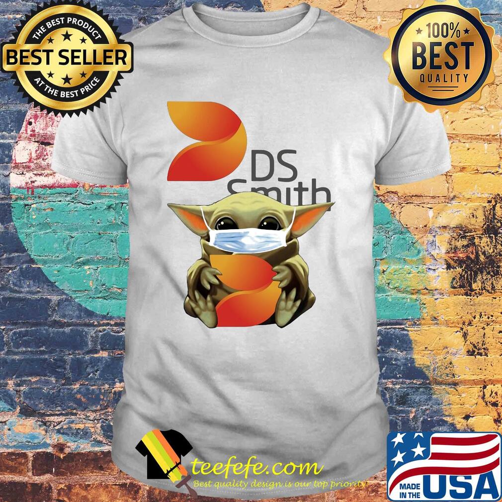 Baby Yoda face mask hug DS Smith shirt