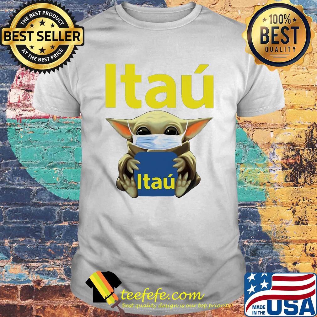Baby Yoda face mask hug Itaú shirt Baby Yoda face mask hug Itaú shirt