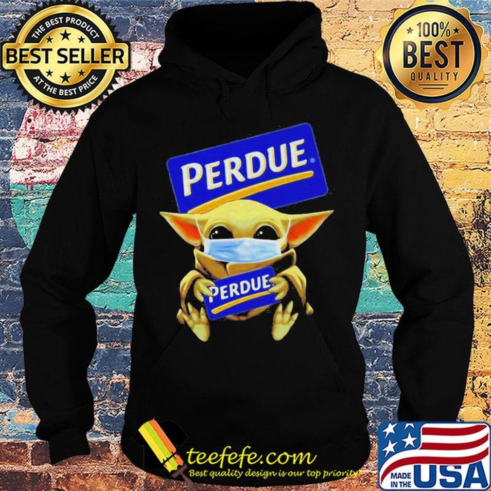 Baby Yoda face mask hug Perdue s Hoodie Baby Yoda face mask hug Perdue s Hoodie
