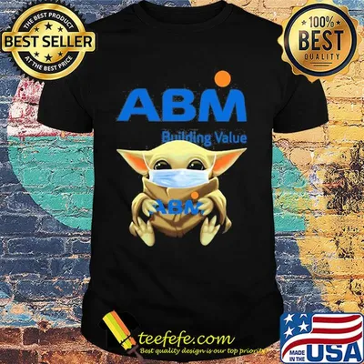 Baby Yoda hug ABM Building Value mask shirt