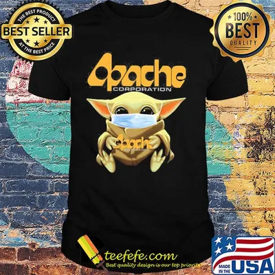 Baby Yoda hug Apache corporation mask shirt