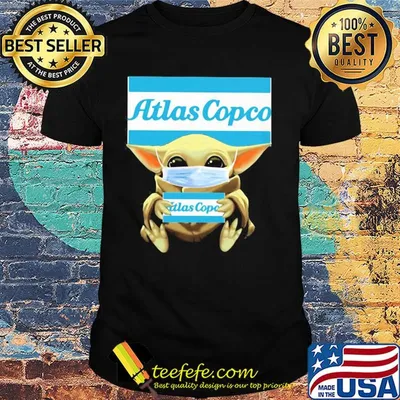 Baby Yoda hug Atlas Copco mask shirt