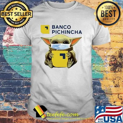 Baby Yoda hug Banco Pichincha mask shirt