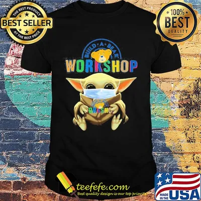 Baby Yoda hug Build a Bear Workshop mask shirt