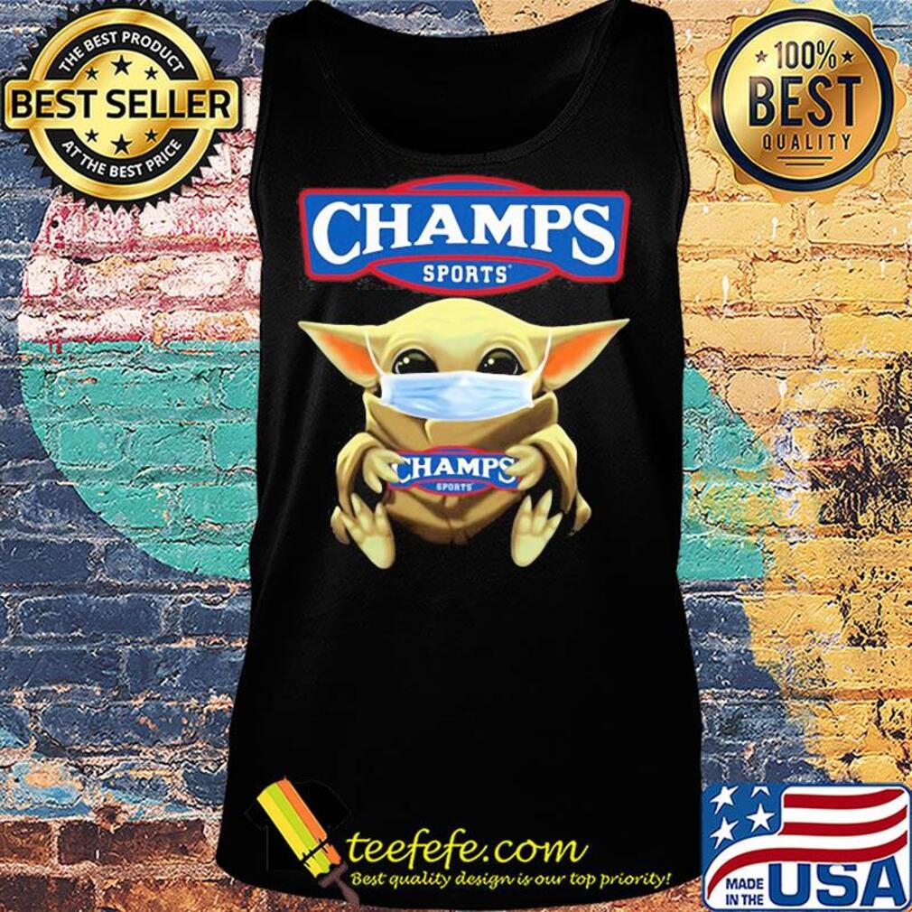 Baby Yoda hug Champs sports mask s Tank top Baby Yoda hug Champs sports mask s Tank top