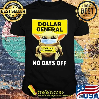 Baby Yoda hug Dollar General mask shirt