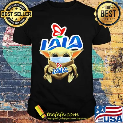 Baby Yoda hug Lala mask shirt
