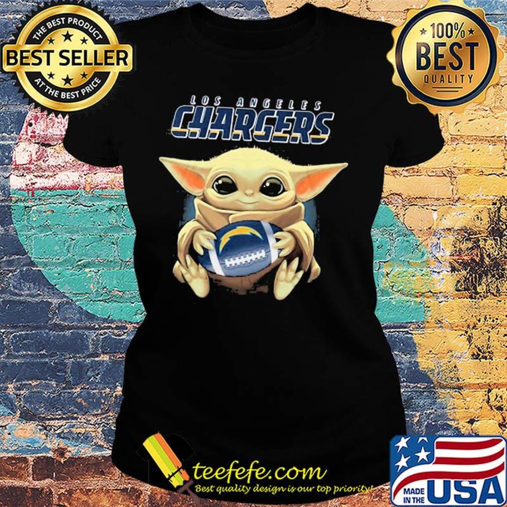 Baby Yoda hug Los Angeles Chargers s Ladies tee Baby Yoda hug Los Angeles Chargers s Ladies tee