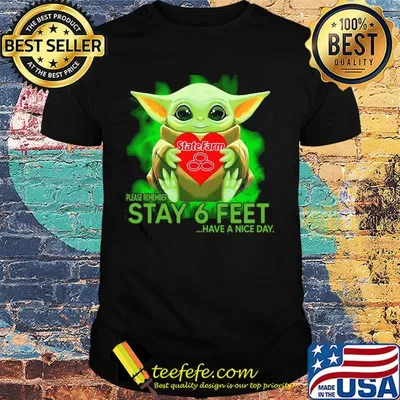 Baby Yoda hug Sam's Club please remember stay 6 feet have a nice day shirt