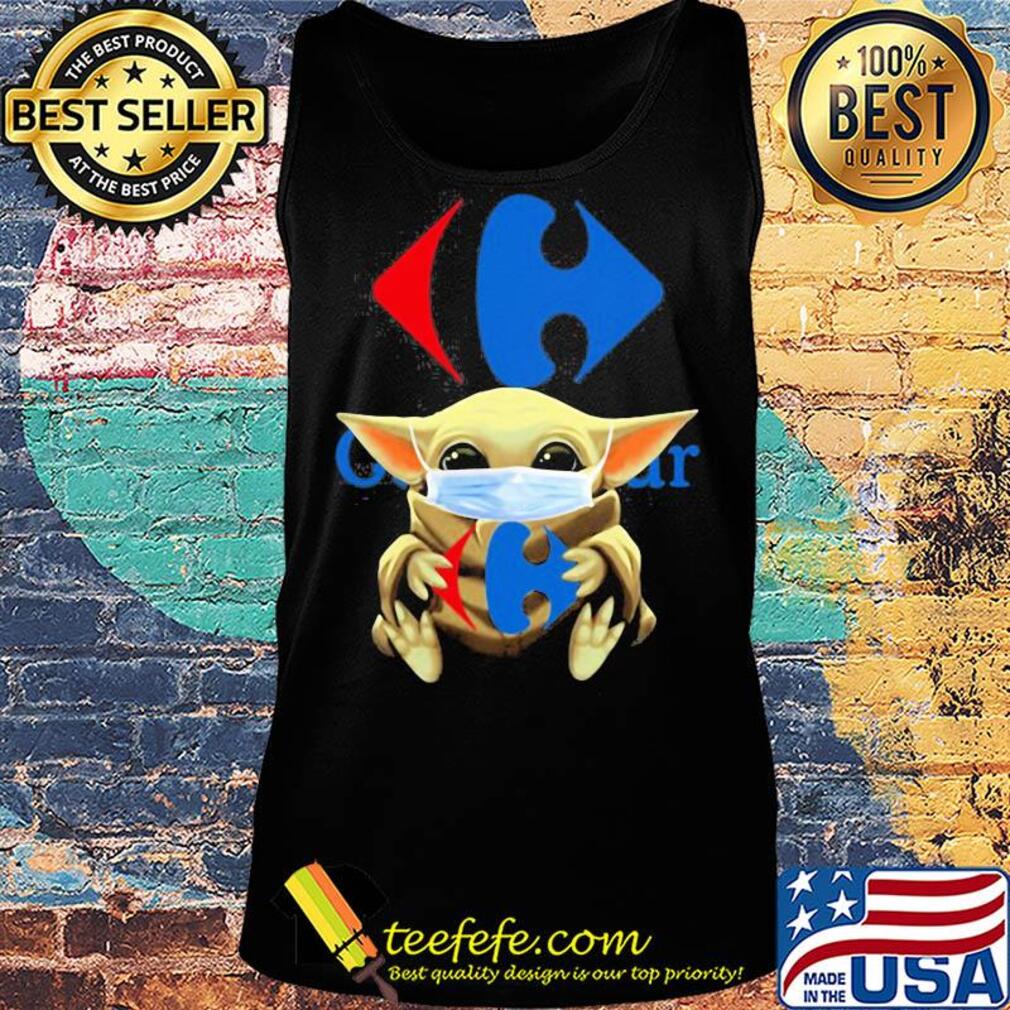 Baby Yoda hug Viajes Carrefour mask s Tank top Baby Yoda hug Viajes Carrefour mask s Tank top