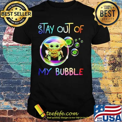 Baby yoda hug waffle house stay out of my bubble coronavirus shirt