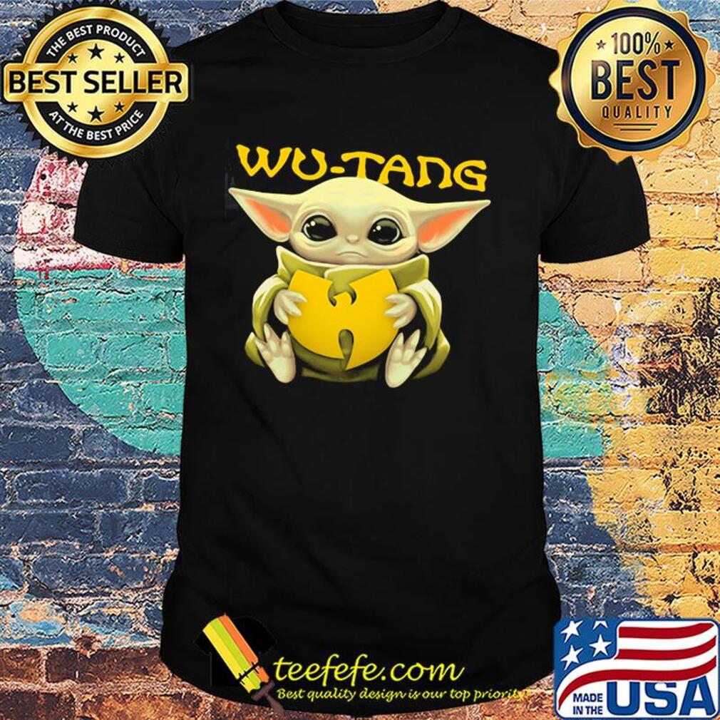 Baby Yoda hug Wu Tang shirt