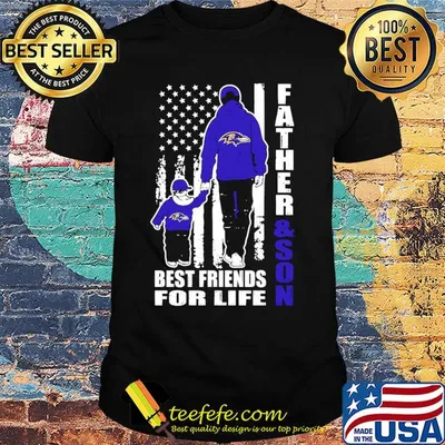 Baltimore ravens father and son best friends for life american flag happy father's day shirt