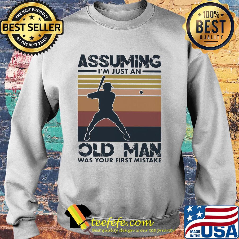Baseball assuming I'm just an old lady was your first mistake vintage s Sweater Baseball assuming I'm just an old lady was your first mistake vintage s Sweater
