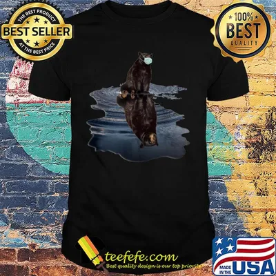 Bear reflection in the water mask covid-19 shirt