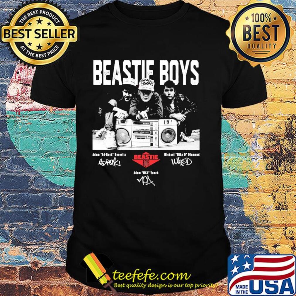 Beastie boys adam ad-rock borovets michael mike d diamond adam mca vanch signatures shirt