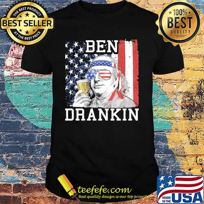 Beer Ben Drankin American flag veteran Independence Day shirt