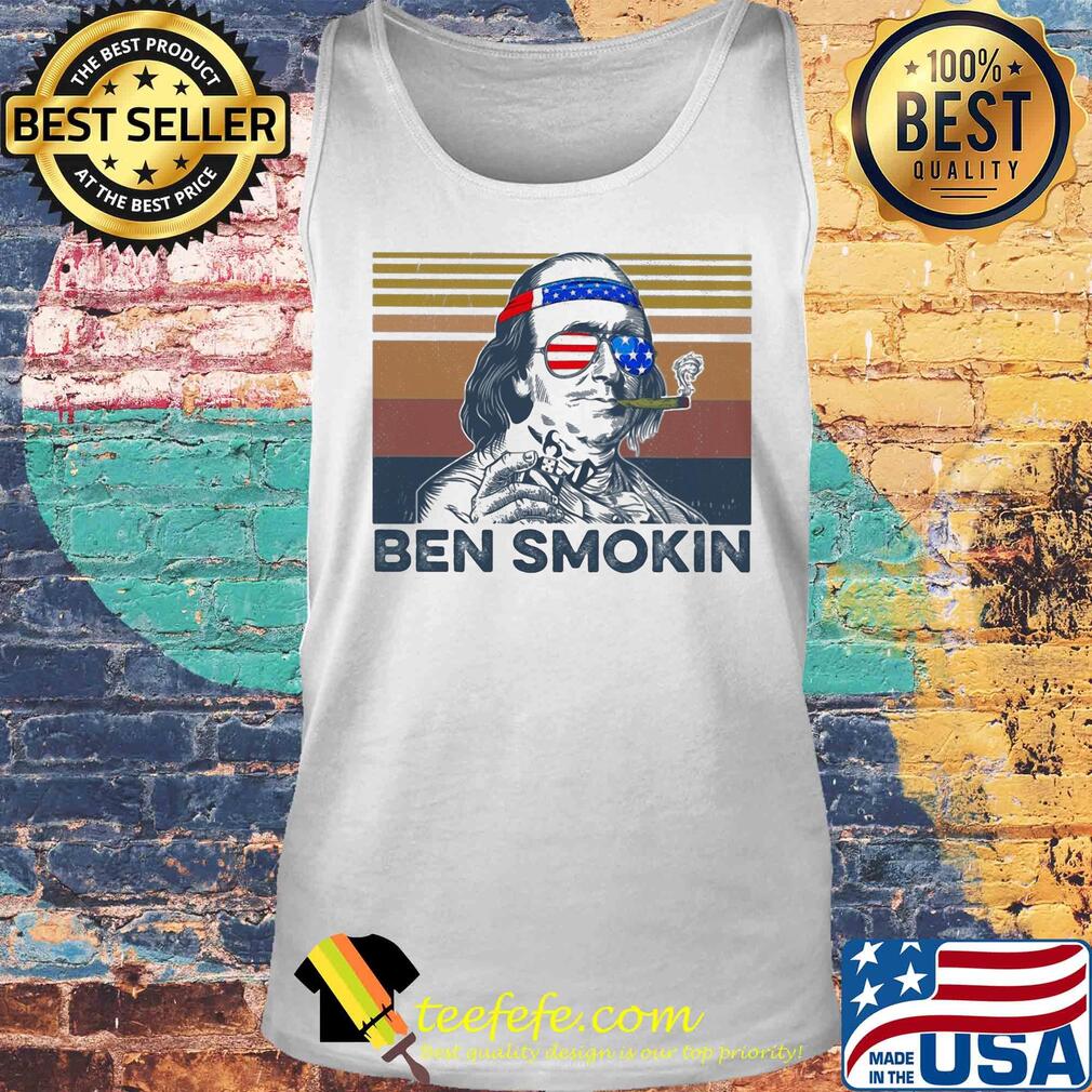 Benjamin franklin ben smokin american flag independence day vintage s Tank top Benjamin franklin ben smokin american flag independence day vintage s Tank top