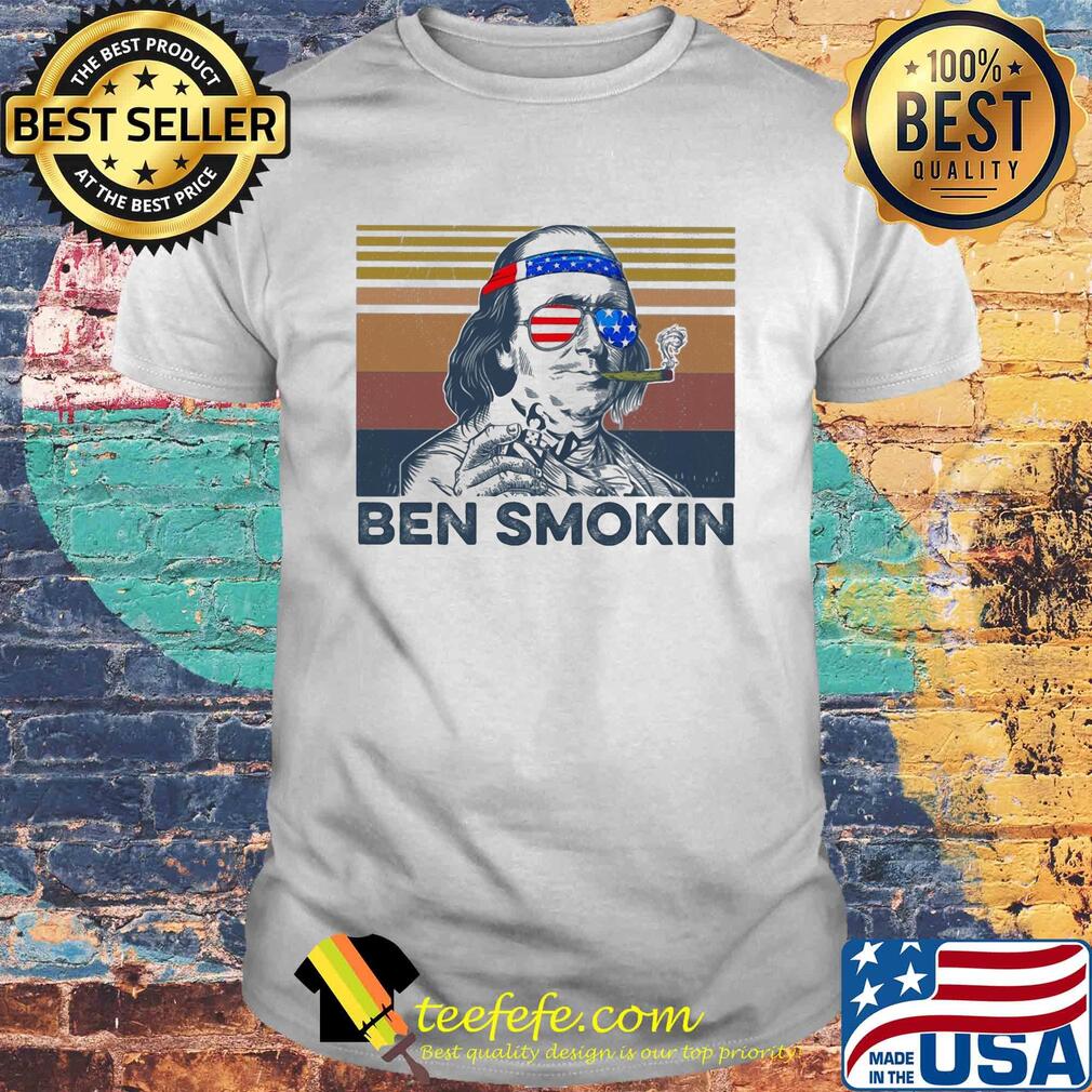 Benjamin franklin ben smokin american flag independence day vintage shirt Benjamin franklin ben smokin american flag independence day vintage shirt
