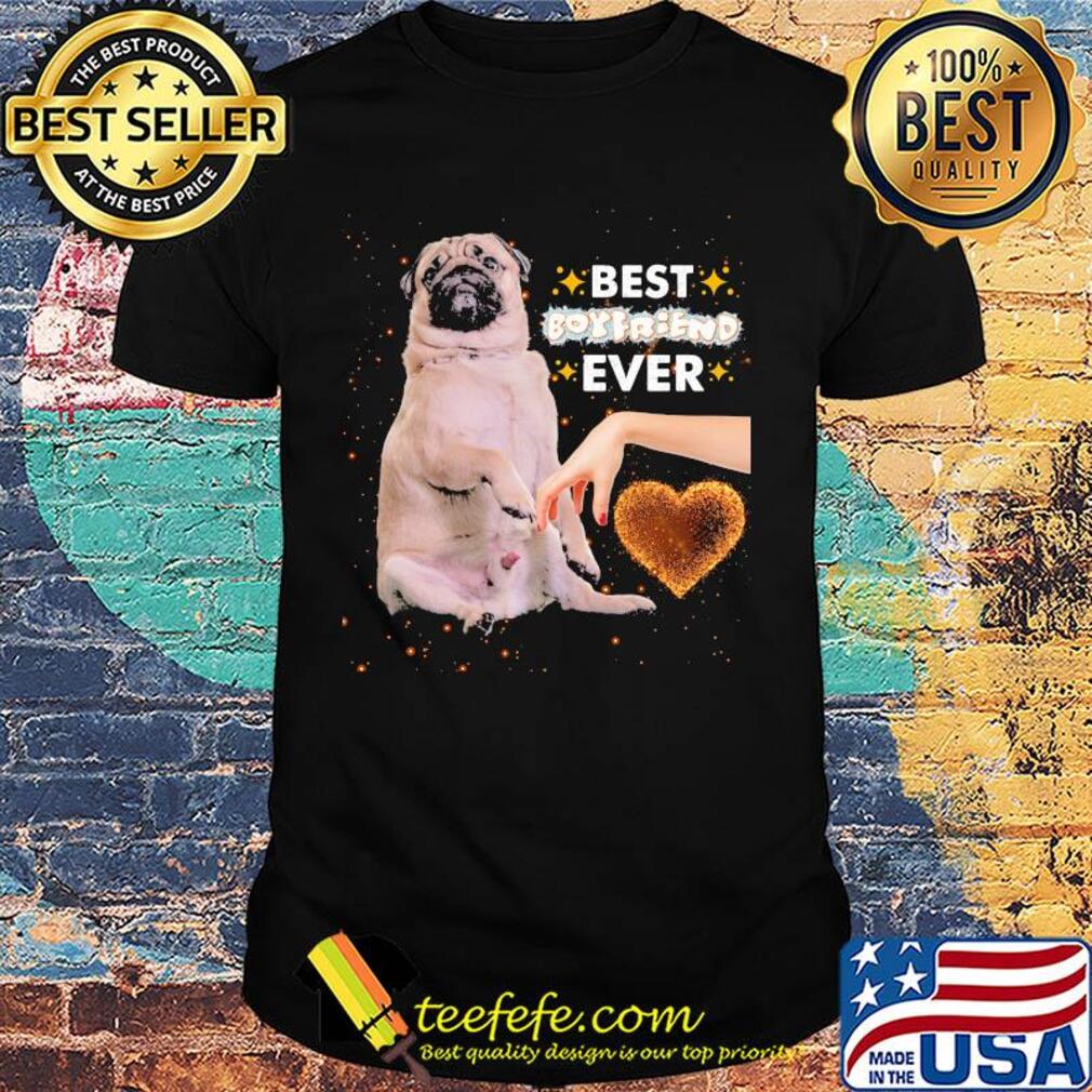 Best boyfriend ever dog heart shirt