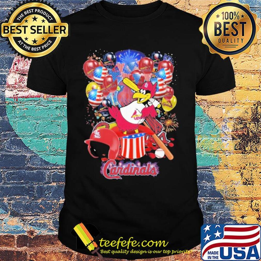 Bird st. Louis cardinals happy independence day mask soap firework balloon american flag shirt