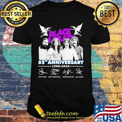 Black Sabbath 52th anniversary 1968 2020 signature shirt
