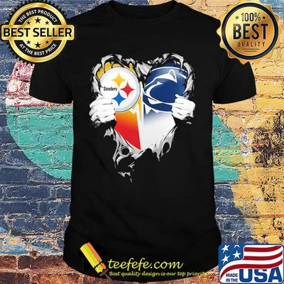 Blood inside pittsburgh steelers vs pennsylvania football heart shirt