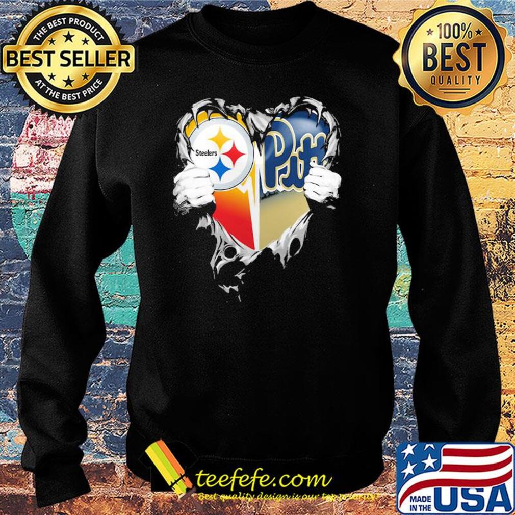 Blood inside pittsburgh steelers vs pittsburgh penguins football heart s Sweater Blood inside pittsburgh steelers vs pittsburgh penguins football heart s Sweater