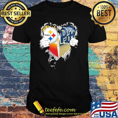 Blood inside pittsburgh steelers vs pittsburgh penguins football heart shirt
