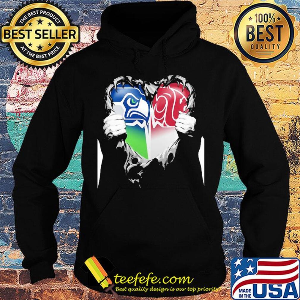 Blood inside seattle seahawks and washington state cougars heart s Hoodie Blood inside seattle seahawks and washington state cougars heart s Hoodie
