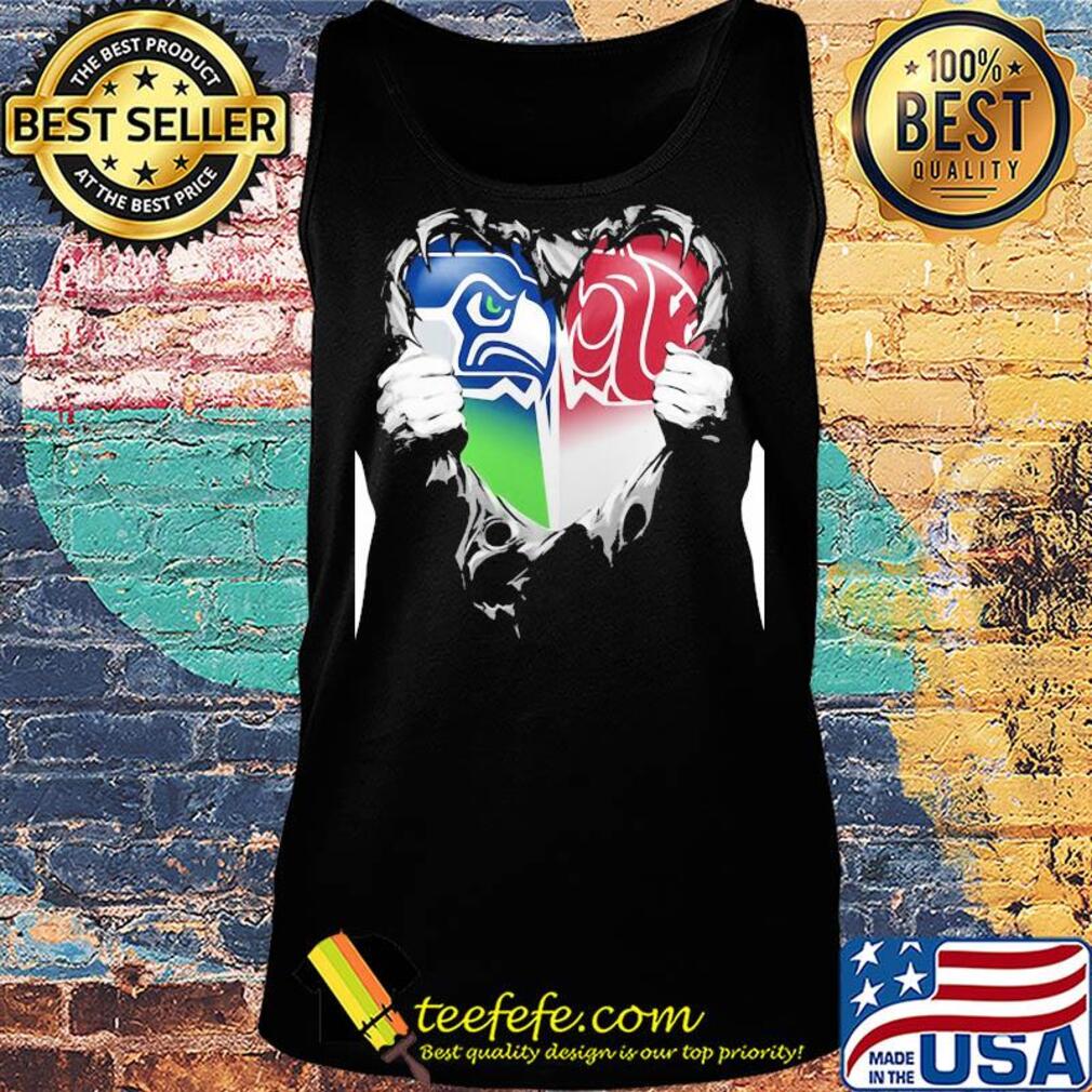 Blood inside seattle seahawks and washington state cougars heart s Tank top Blood inside seattle seahawks and washington state cougars heart s Tank top