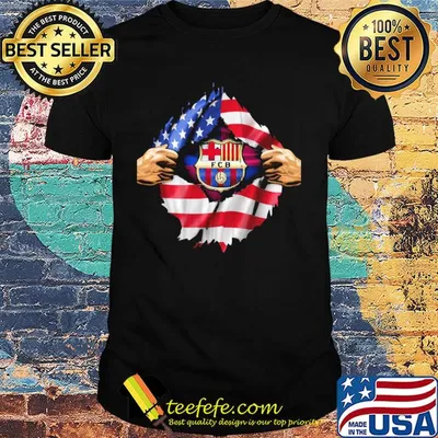 Blood insides barcelona soccer american flag independence day shirt