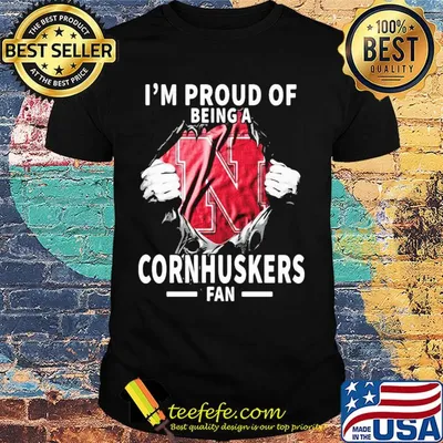 Blood insides I'm proud of being a nebraska cornhuskers fan shirt