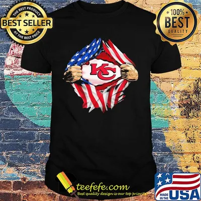 Blood insides kansas city chiefs american flag independence day shirt